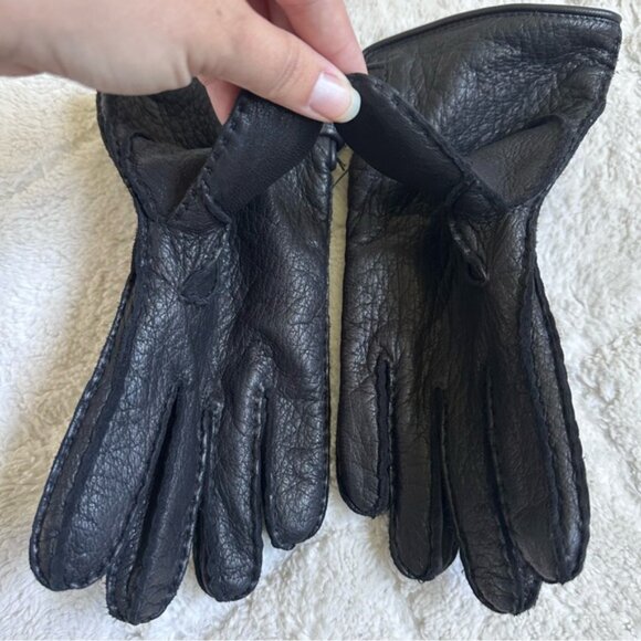 Martelli Glove Factory | Handcrafted Leather, Cashmere Lined Gloves | Size 8.5 - Picture 6 of 8